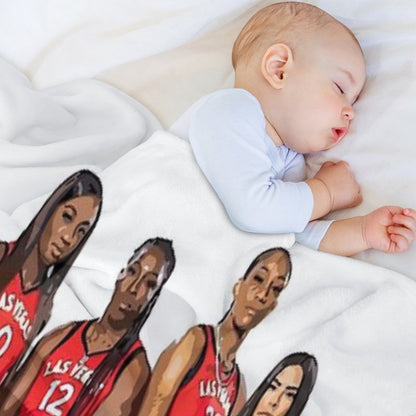 Las Vegas Aces Machine-washable Throw Blanket