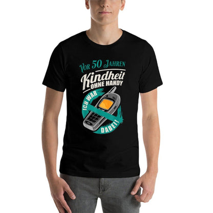 50th Birthday Childhood Without Mobile Phone 50 Years Ago  Vintage-inspired T-Shirt