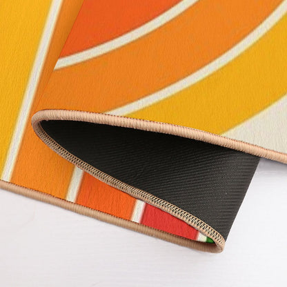 Retro Geometric Criss Cross Durable Bath Mat