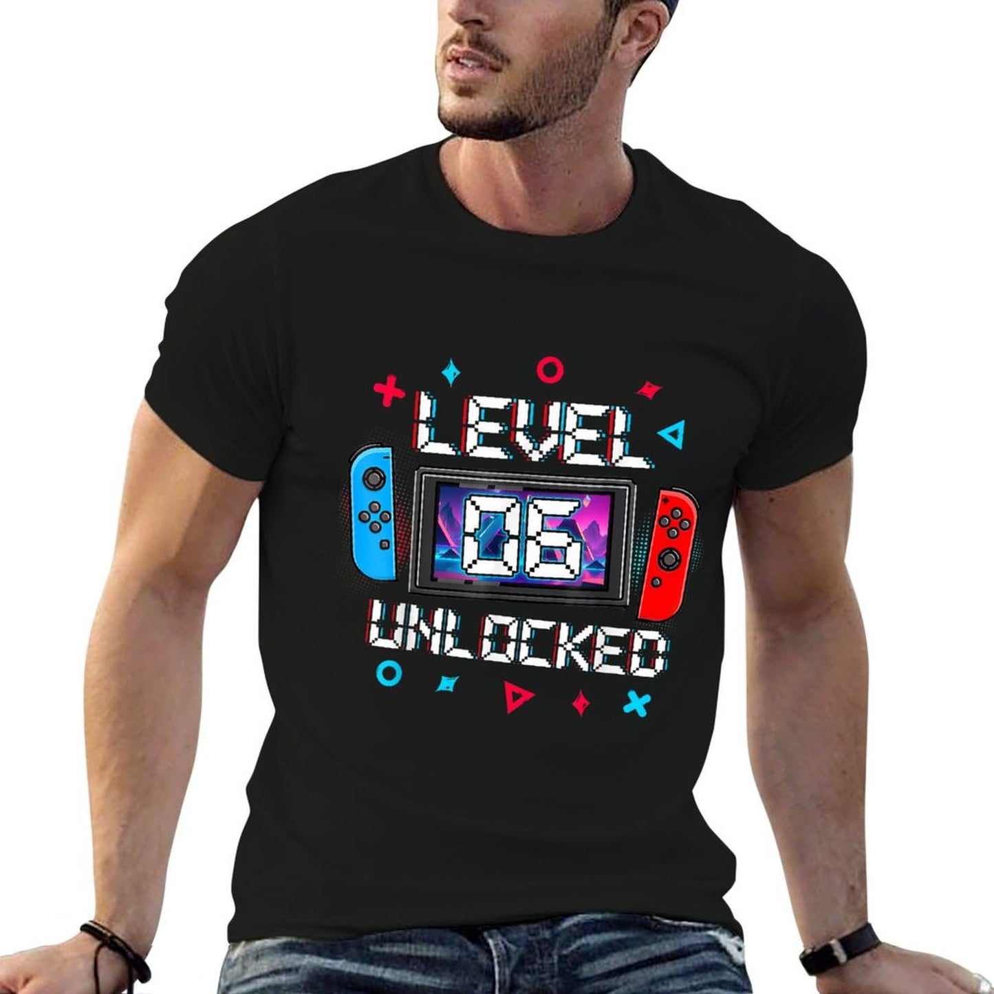 Level 6 Unlocked Gamer 6th Birthday Gift Video Game Boys  Eco-friendly Material T-Shirt