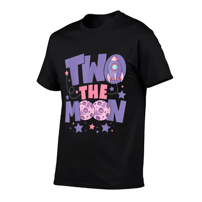 Two The Moon Birthday Outfit Girl 2 Year Old 2nd Birthday  Tagless Design T-Shirt