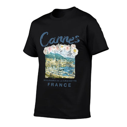 FRANCE Cannes French Riviera Vintage Travel T  Oversized Silhouette T-Shirt