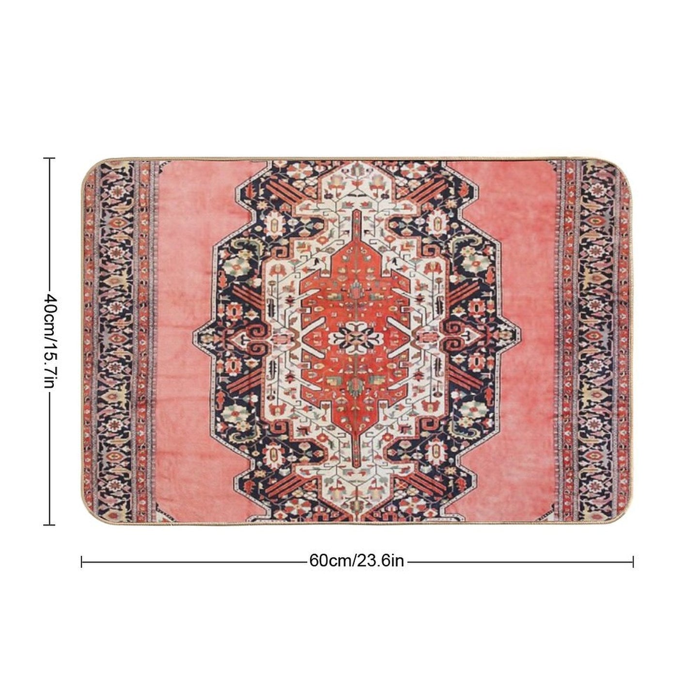 Silk Heriz Antique Persian Rug Print  Repositionable Bath Mat