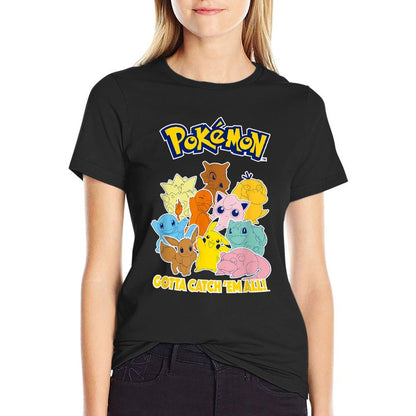 Pokémon Group Shot Gotta Catch 'Em All Cute Poster  Relaxed-fit T-Shirt