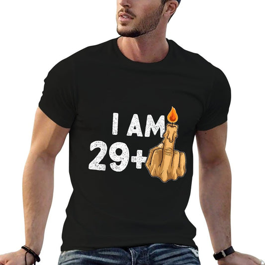 29 Plus One Middle Finger - 30th Birthday For Him  Polyester Blend T-Shirt
