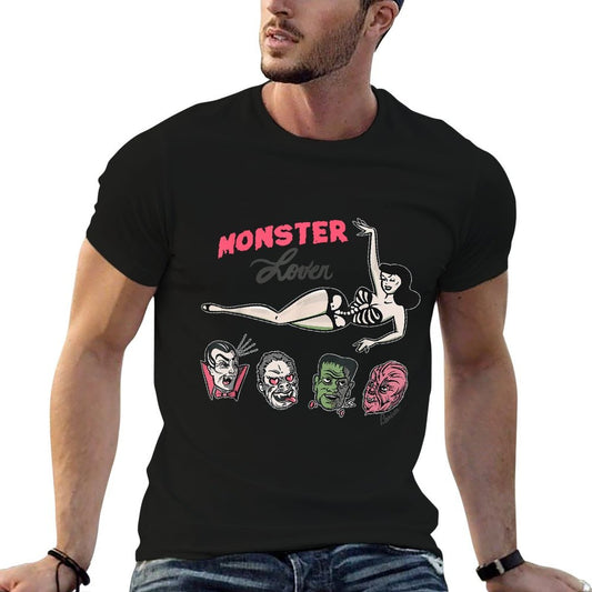 Retro Funny Monster Lover Vampire Frankenstein Halloween  Vintage-inspired T-Shirt