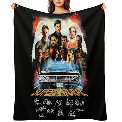 Supernatural Characters Machine-washable Throw Blanket