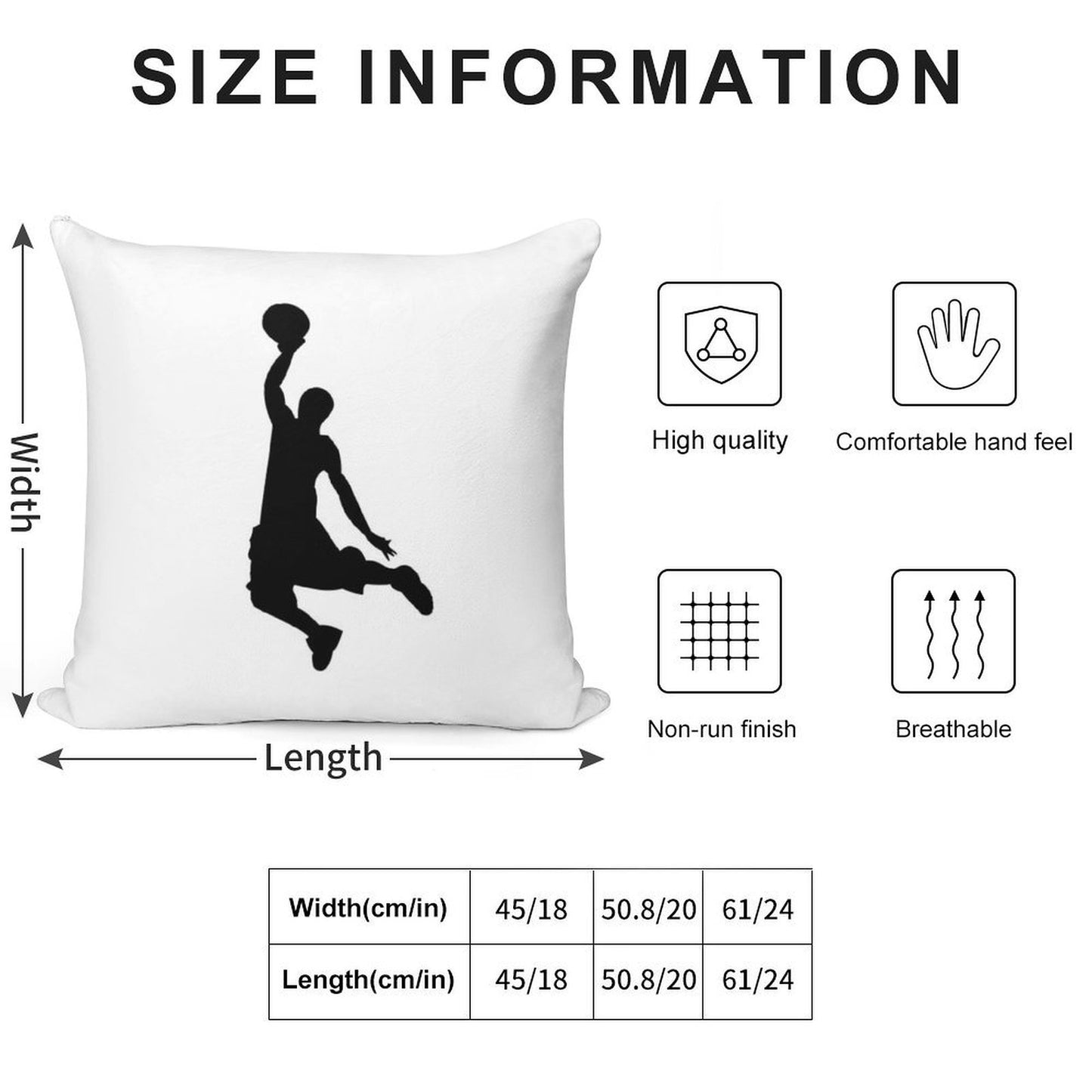 Basketball Player Design Soft Anti-Pilling Throw Pillow