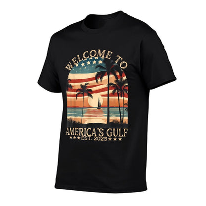 Gulf Of Us America, America&#39;s Gulf Us Flag 2025 High-quality Stitching T-Shirt