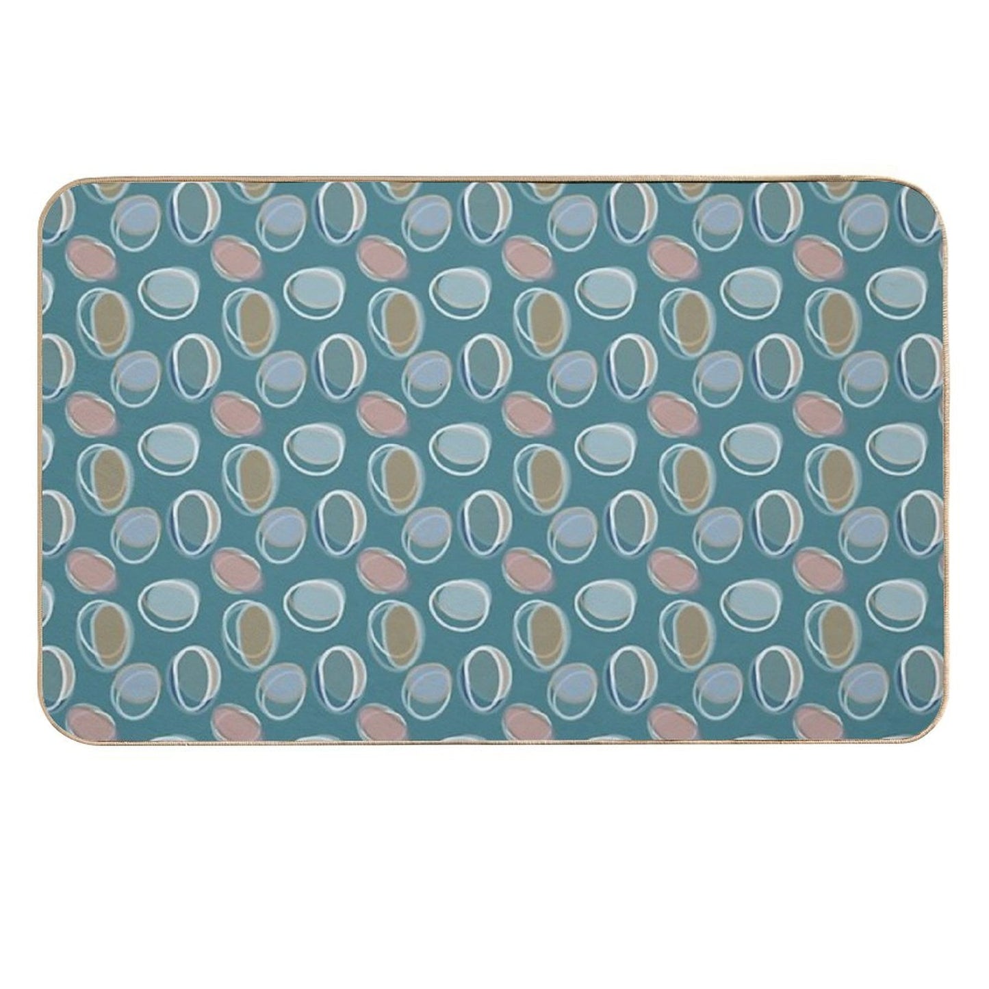 Seaglass Cocentric Circles  Eco-Friendly Bath Mat