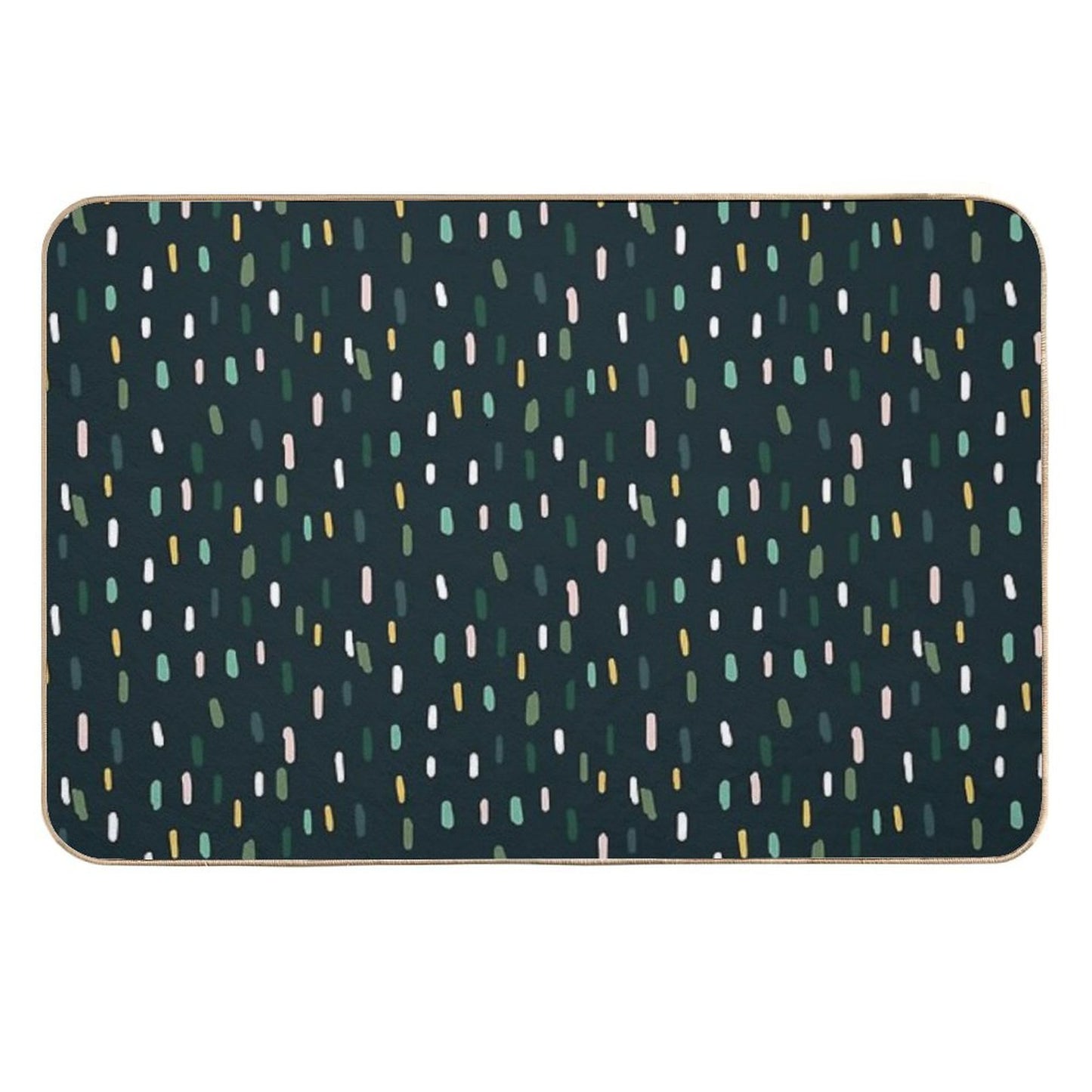 Simple Navy Pattern  Pet-Safe Bath Mat