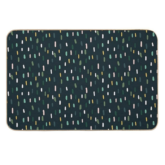 Simple Navy Pattern  Pet-Safe Bath Mat