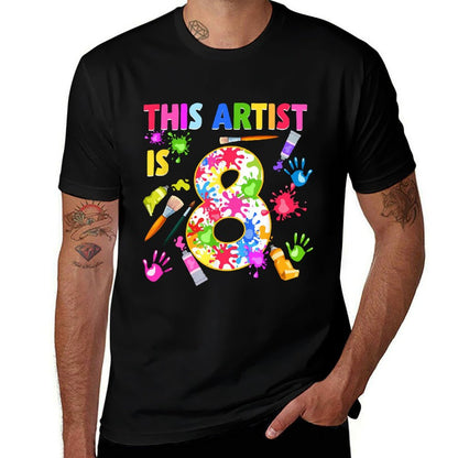 This Artist Is 8 Year Old Birthday 8th Painting Art Party  Quick-drying T-Shirt