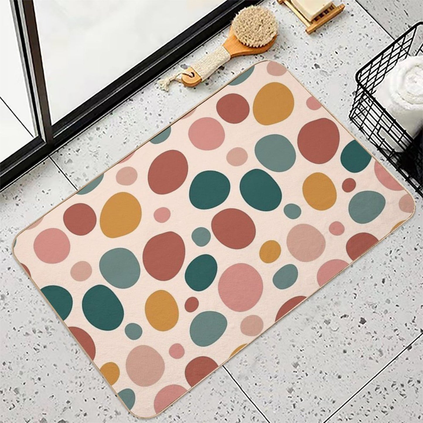 Cheetah Pattern 02 - Horizon Palette  Anti-Trip Bath Mat