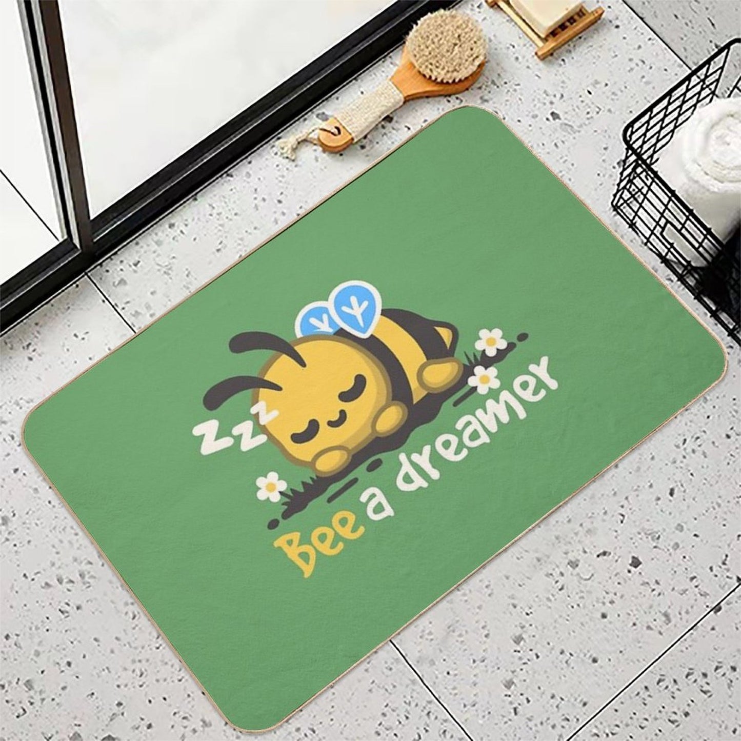 Bee A Dreamer  Fade-Resistant Bath Mat