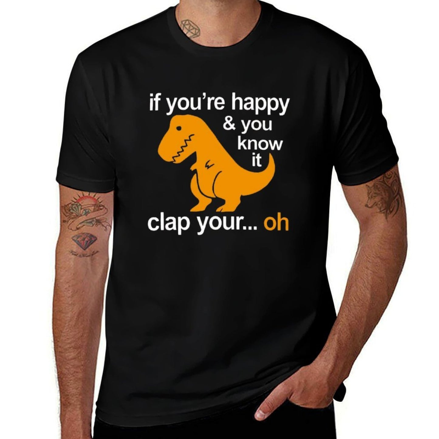 Dino Clap Your Hands Playful T-Rex And Happy Rhymes  Quick-drying T-Shirt
