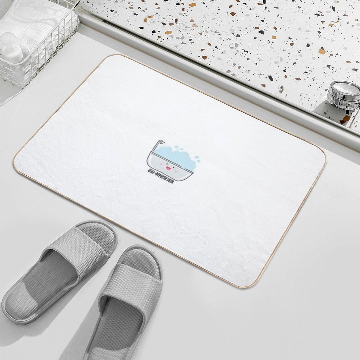 Kawaii Depression Art - Anti-depresh Sesh  Pet-Safe Bath Mat