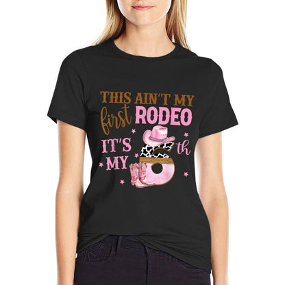 This Ain't My First Rodeo Its My 6th Birthday Outfit Girl  Polyester Blend T-Shirt