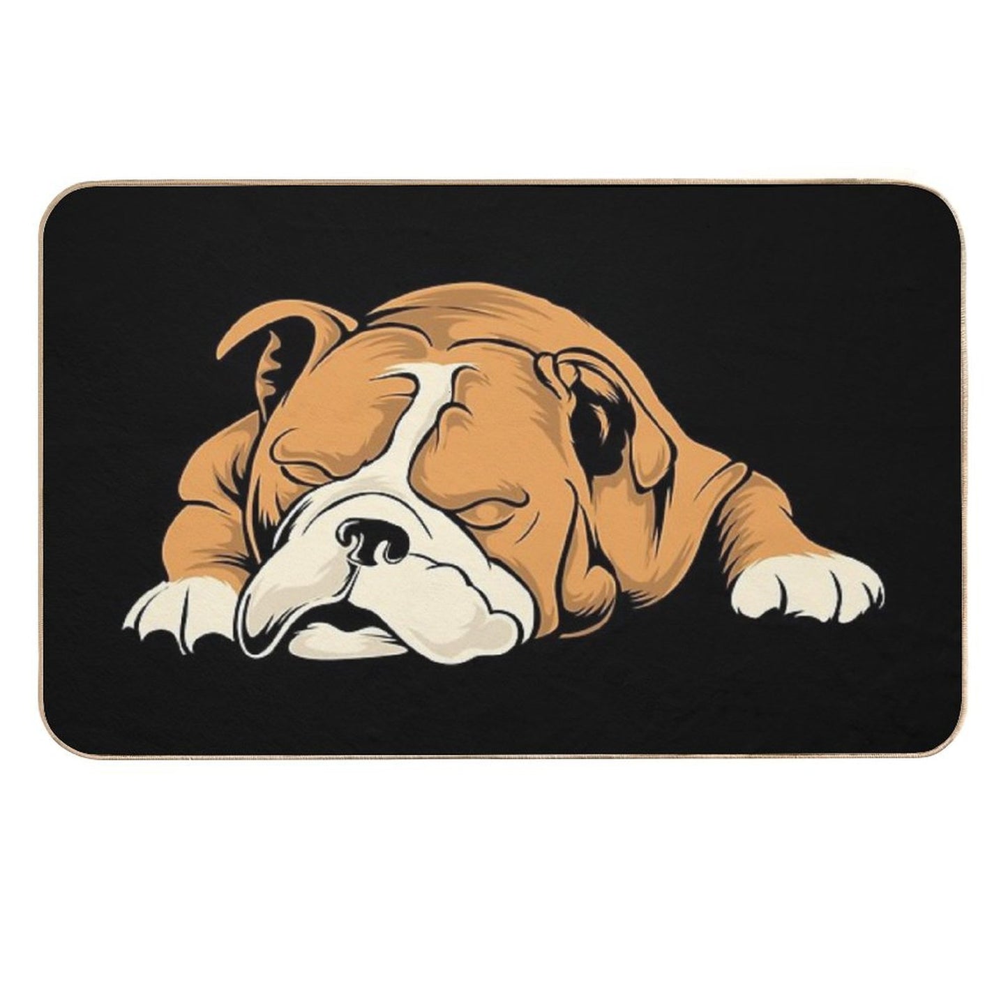 English Bulldog  Repositionable Bath Mat