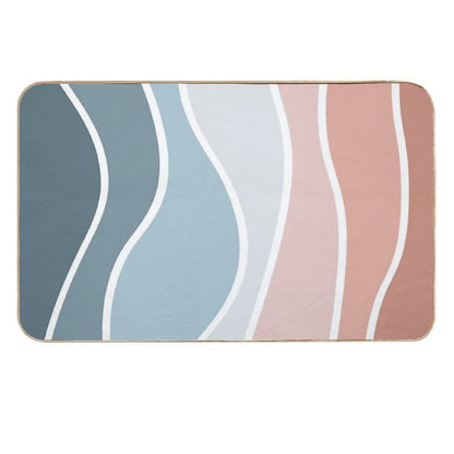 Blue And Pink Retro Style Design  Odorless Bath Mat