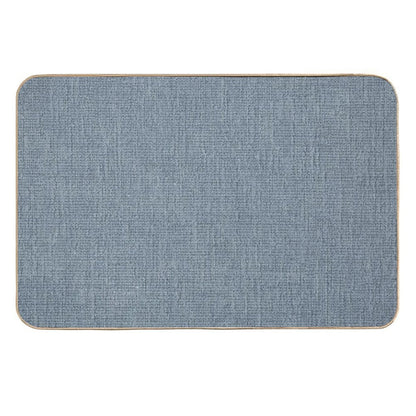 Blue with 3 White Horizontal Stripes  Dirt-Trapping Bath Mat