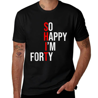 Funny 40th Birthday Forty Years Old  Relaxed-fit T-Shirt