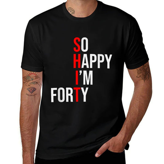 Funny 40th Birthday Forty Years Old  Relaxed-fit T-Shirt