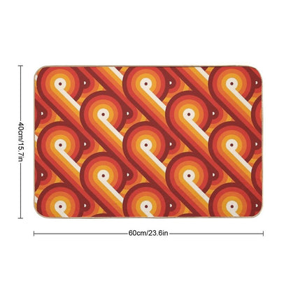 Disco Circles Geometric Pattern – “The Rogue” Palette  Long-Lasting Bath Mat