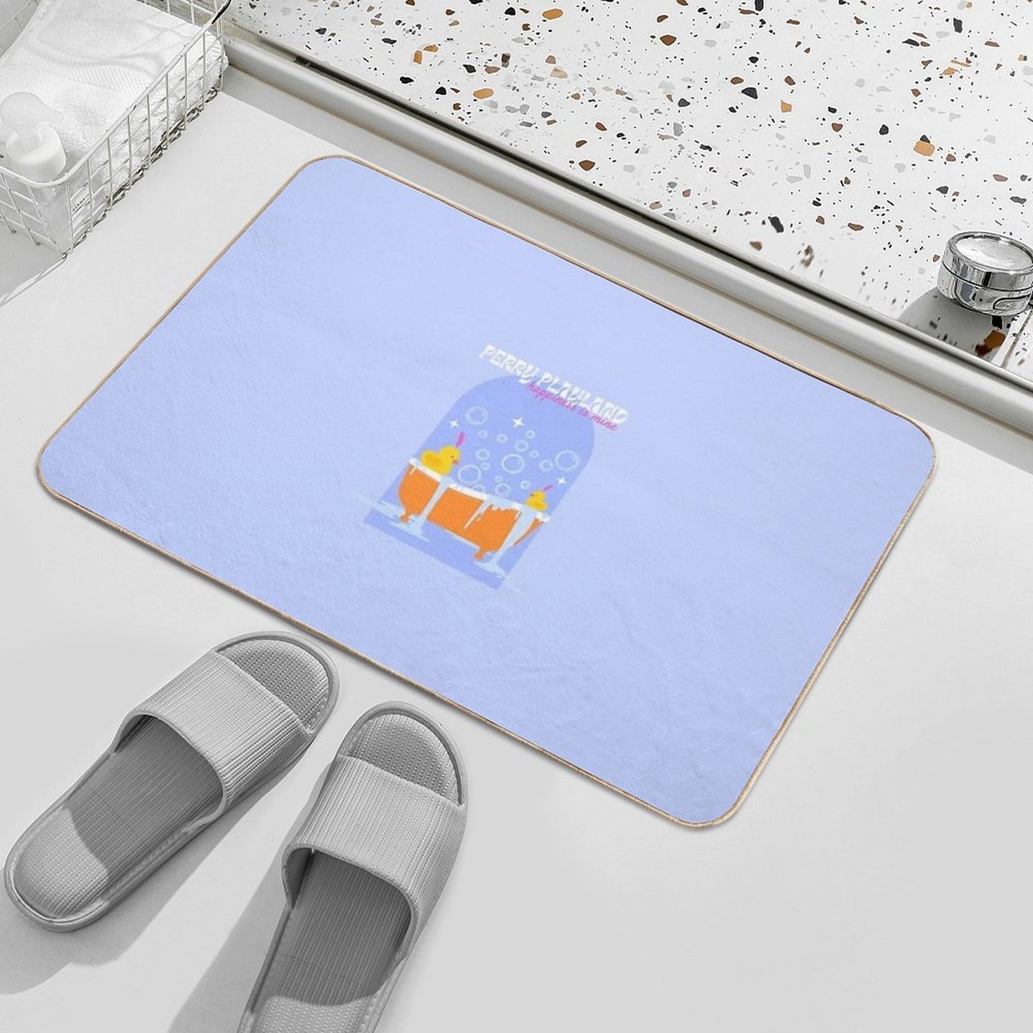 Perry Playland Graphic  Long-Lasting Bath Mat