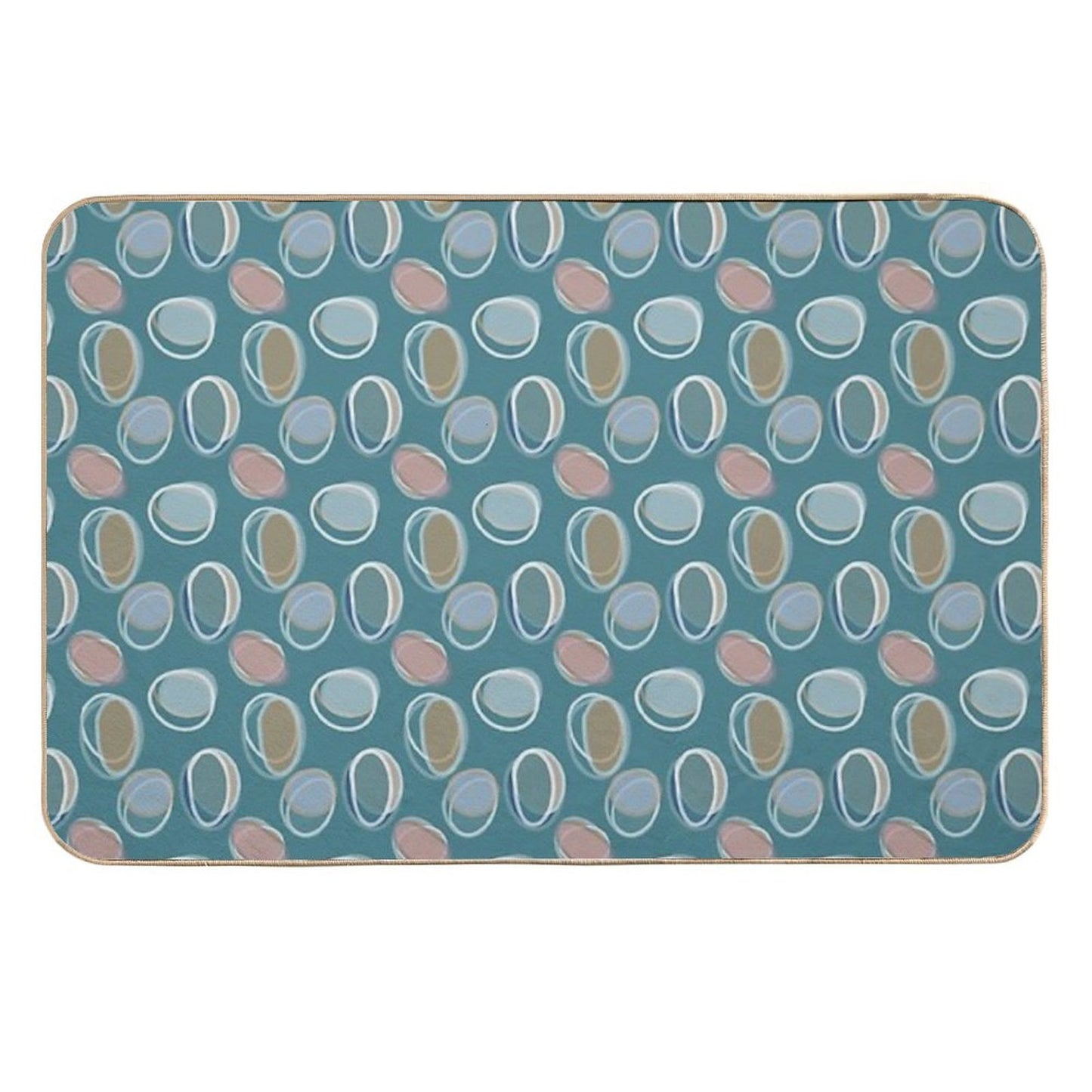 Seaglass Cocentric Circles  Eco-Friendly Bath Mat