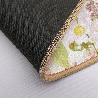 Vintage Summer Rose Garden- Blush Botanical Garden Nightgarden  Eco-Friendly Bath Mat