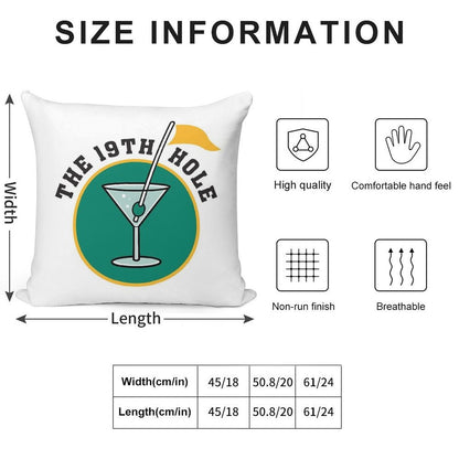 Golf 19th Hole Soft Skin-Friendly Throw Pillow