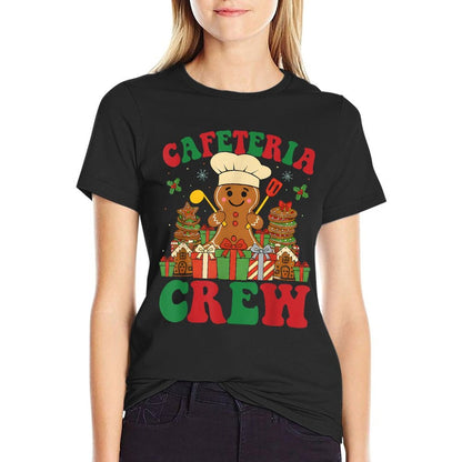 Cafeteria Crew Gingerbread Lunch Lady Worker Xmas Women  Quick-drying T-Shirt