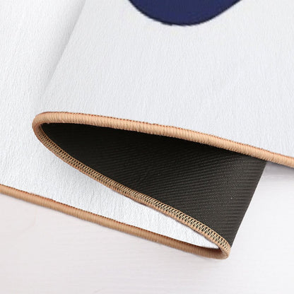 Dinosaur Feet  Dino Footprints  Navy Blue  Long-Lasting Bath Mat