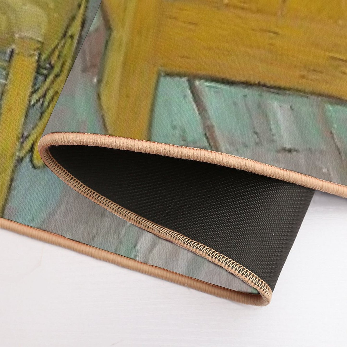 Cat Print Van Gogh Bedroom  Anti-Trip Bath Mat