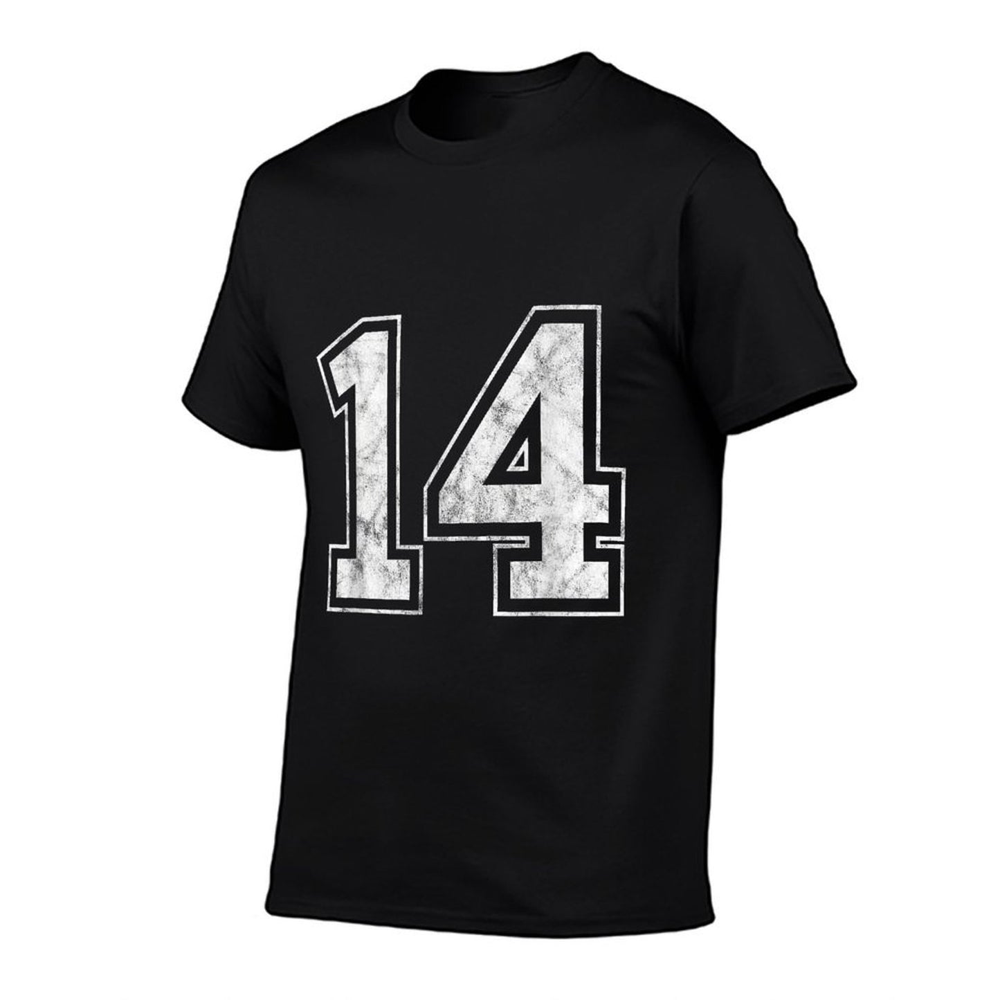 Big Numbers 14 Number - Unisex Adults & Youth, Black, Small Comfortable T-Shirt