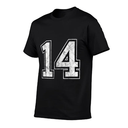 Big Numbers 14 Number - Unisex Adults & Youth, Black, Small Comfortable T-Shirt