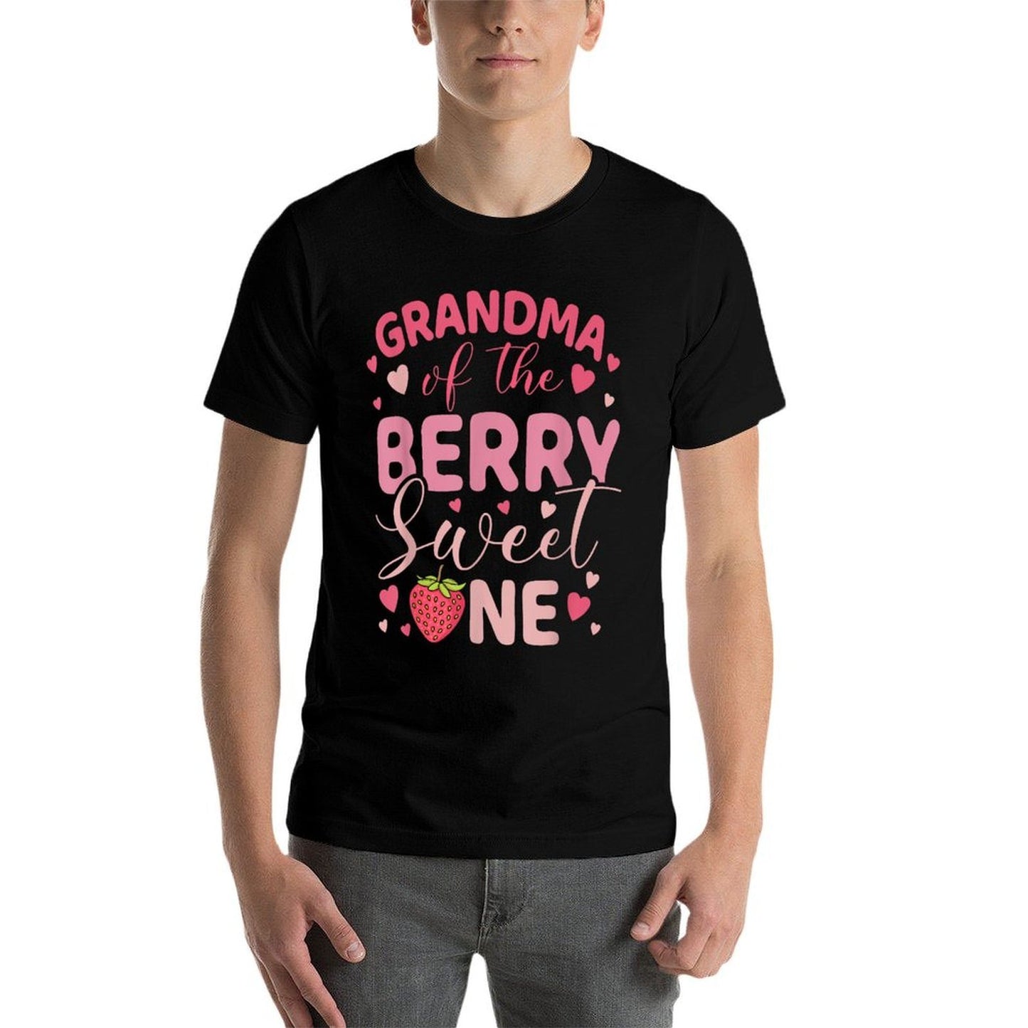 Grandma Of The Berry Sweet One Strawberry First Birthday  Relaxed-fit T-Shirt