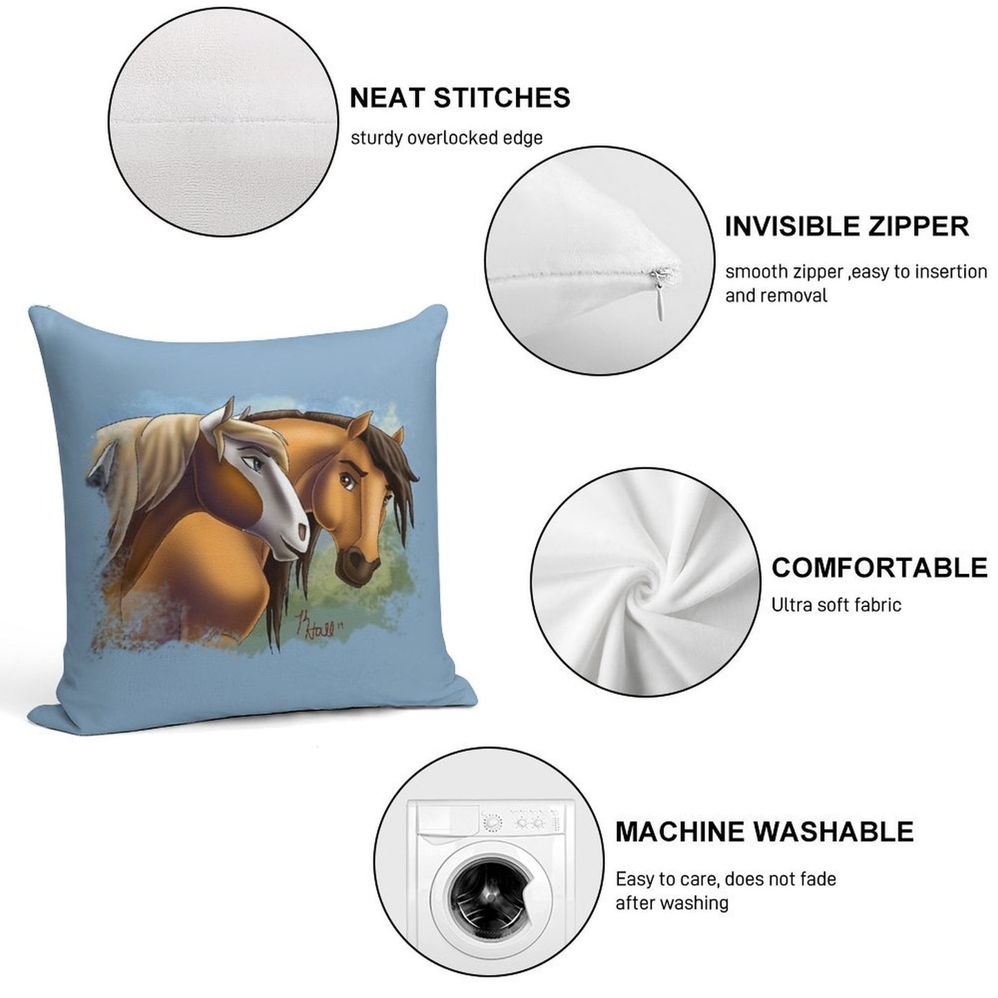 Spirit And Rain - Love Found Us Soft Reinforced Edging Throw Pillow