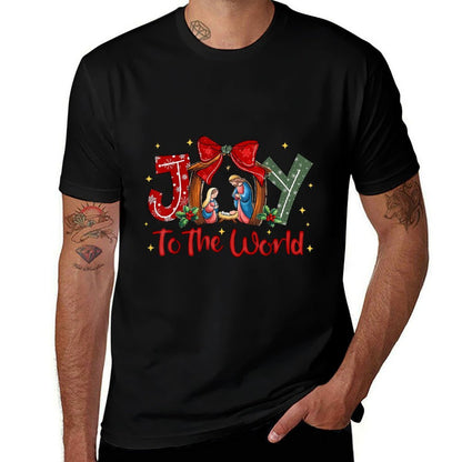 Joy To The World Nativity Christmas Baby Jesus Manger  Easy-care T-Shirt