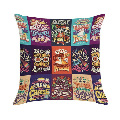 SC Collage Soft High-Density Material Throw Pillow