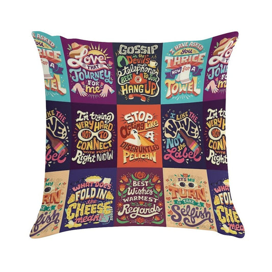 SC Collage Soft High-Density Material Throw Pillow