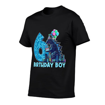 Birthday Boy Kaiju Vintage Birthday Monster 6 Year Old  Tagless Design T-Shirt