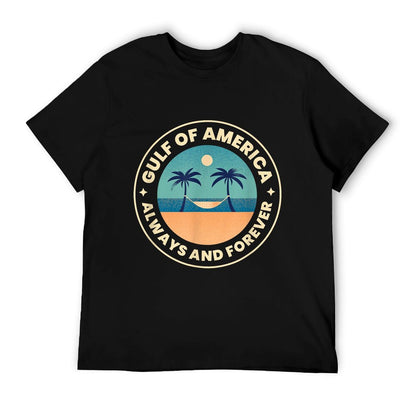Gulf of USA America Retro Throwback Design Summer-ready Fabric T-Shirt
