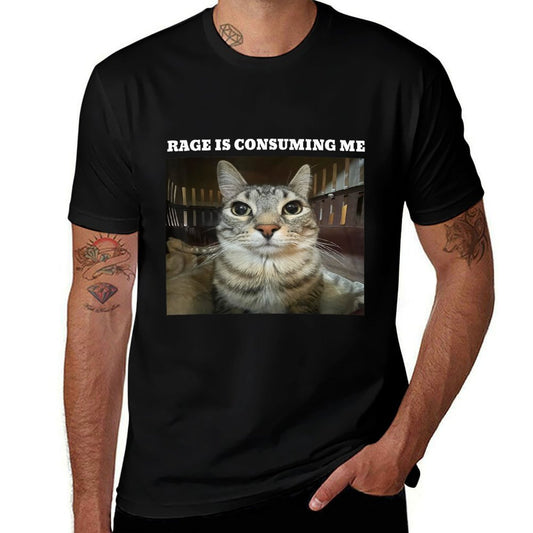 Rage Is Consuming Me Cat Meme  Lightweight T-Shirt