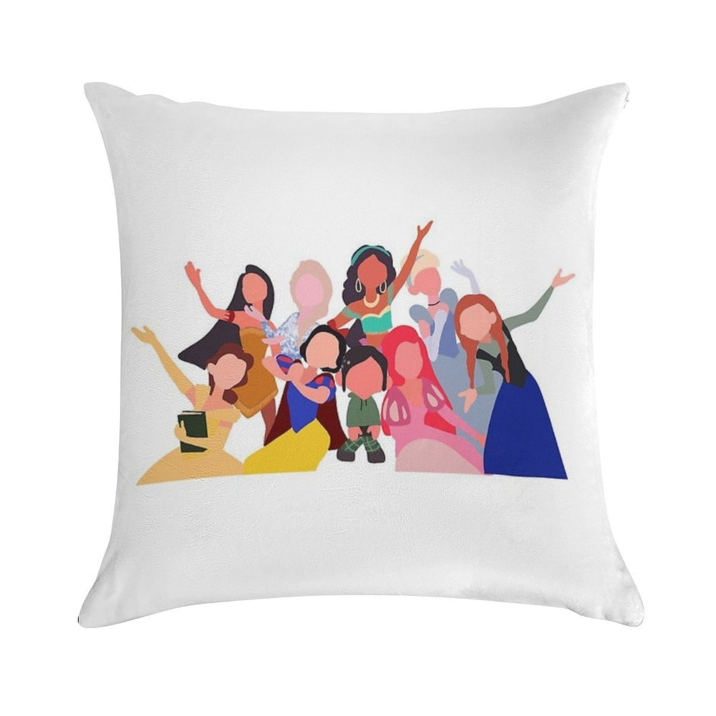 Princesses Soft High-Density Material Throw Pillow