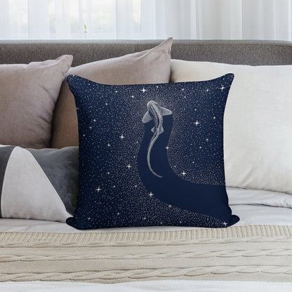 Leopard Shark in Cosmos Soft Skin-Friendly Throw Pillow
