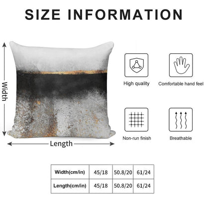 Soot And Gold Soft Skin-Friendly Throw Pillow