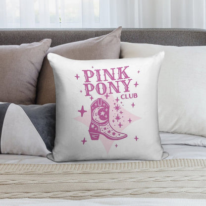 Pink Pony Club Soft Easy Maintenance Throw Pillow