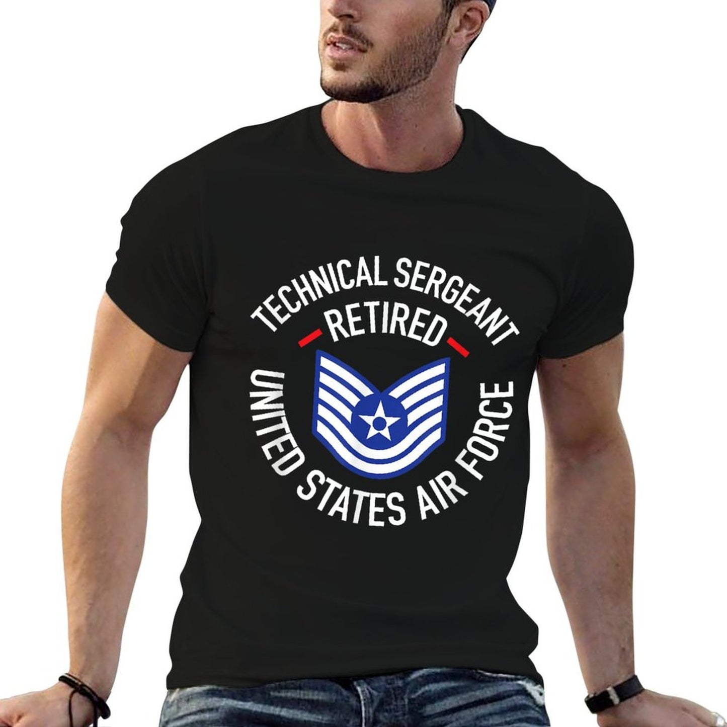 Technical Sergeant TSgt Retired Air Force Retirement Gifts  Easy-care T-Shirt